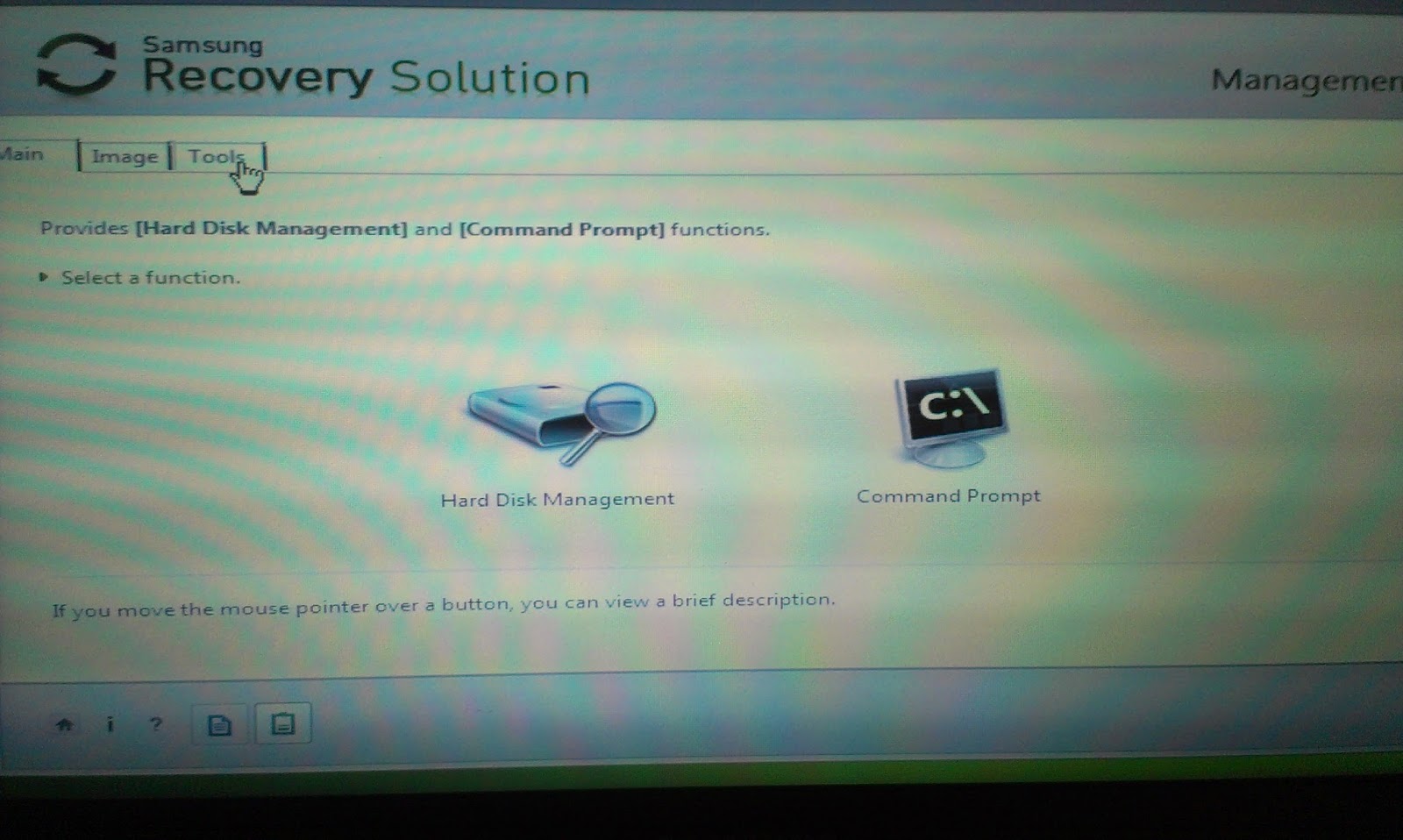 Samsung Recovery Solution Admin Tool